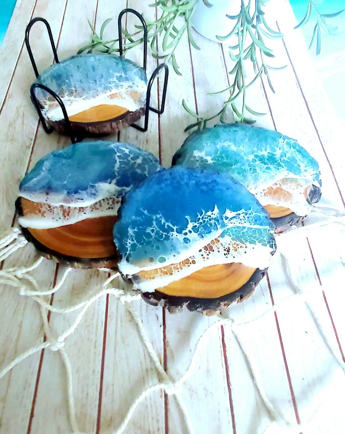 Set of 4 Wooden Coasters