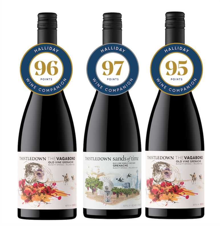HALLIDAY TOP GOLD MCLAREN VALE GRENACHE 3pack (Free Shipping)