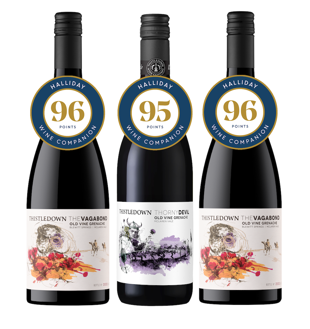 HALLIDAY TOP RATED MCLAREN VALE GRENACHE 3pack (Free Shipping)