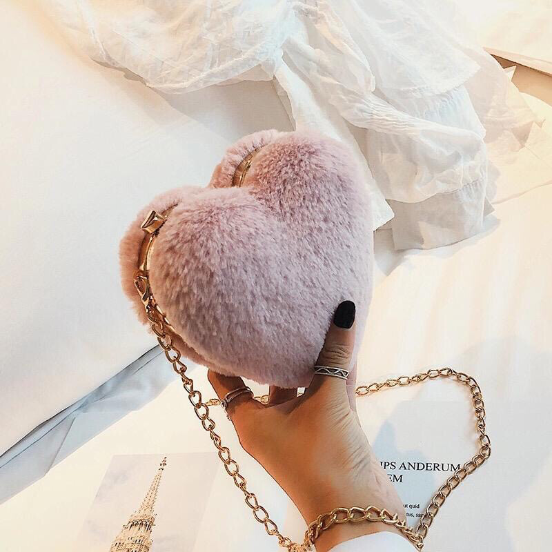 Plush Heart Bag