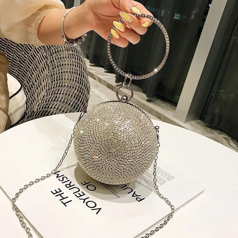 Diamond Ball Metal Ring Bag
