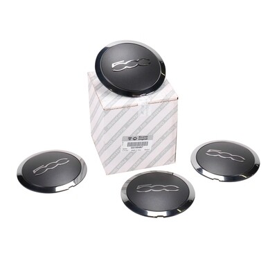 4 Coppette Coprimozzi Borchie Calotte Fiat 500 Dal 2007 Originali OE 51884863