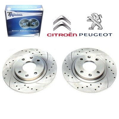2 Dischi Sportivi Anteriori TA 266x10mm Citroën BX / BX Break / Peugeot 305 / 305 Break / 405 I+II / 405 I+II Break