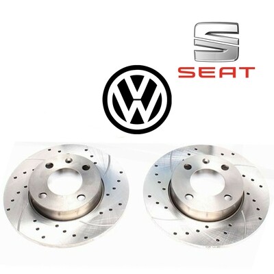 2X Dischi Sportivi Anteriori 239x10mm Audi 80 / Seat Cordoba / Ibiza / VW Derby / Golf / Jetta / Passat / Polo / Santana