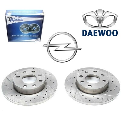 2X Dischi Sportivi Anteriori TA 236x12,6mm Daewoo Nexia Opel Ascona Astra Corsa Kadett