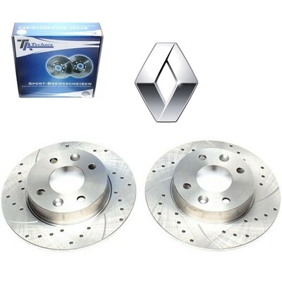 2X Dischi Sportivi Anteriori TA 238x8,2mm Renault Rapid Kasten / Twingo I / Super 5
