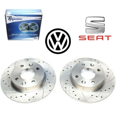 2X Dischi Sportivi Anteriori TA 256x13mm Seat Inca / Toledo I / VW Golf III / IV / Passat