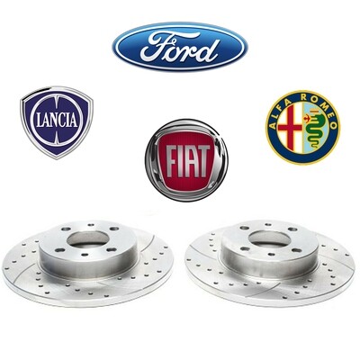 2X Dischi Sportivi Posteriori 240,5x11mm Alfa Romeo 33 / 145 / 155 / 500 / Fiat Bravo I / Campagnola / Coupe / Ford Ka / Lancia Dedra / Musa / Zastava Yugo