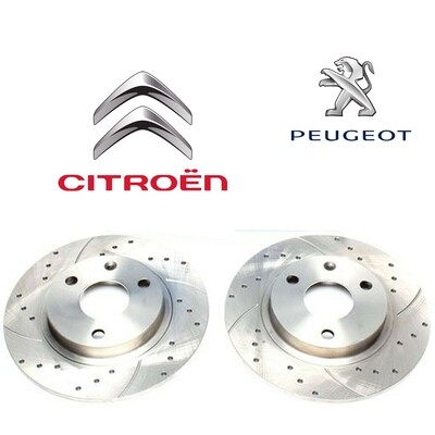 2X Dischi Sportivi Anteriori 237x8mm Citroën AX / Saxo / Peugeot 106 I / 106 II