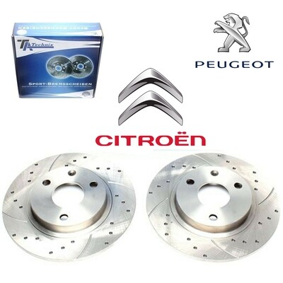 2X Dischi Sportivi Anteriori TA 237x8mm Citroën AX / Saxo / Peugeot 106 I / 106 II