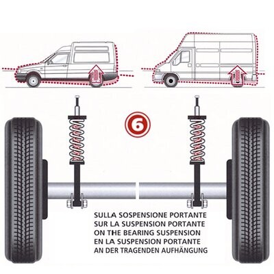 Kit Molle da Carico Posteriori Rinforzate GPL/METANO Audi 100 + 200 44/44Q/C3 da 08.1982 - 06.1994