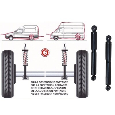 Kit Molle da Carico Posteriori Rinforzate con Ammortizzatori GPL/METANO Alfa Romeo 147 Berlina 937 da 01.2001