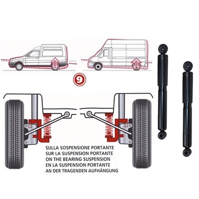 Kit Molle da Carico Posteriori Rinforzate con Ammortizzatori GPL/METANO Alfa Romeo Alfasud 901 - 904 - 902A