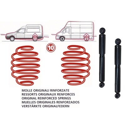 Kit Molle da Carico Posteriori Rinforzate con Ammortizzatori GPL/METANO Alfa Romeo 166 V6 TD 936 da 10.1998