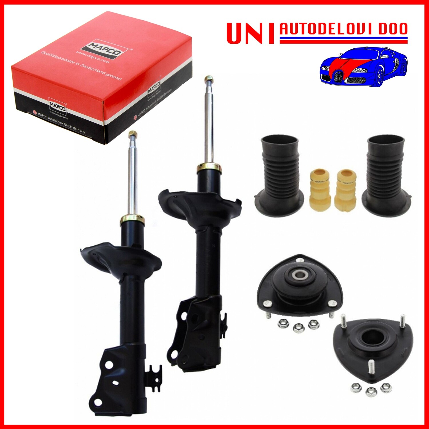 2 Ammortizzatori anteriori Rinforzati TOYOTA YARIS (P1) da 1999 a 2005