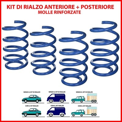 Kit di Molle Rialzate e Rinforzate Citroen Fiat Lancia