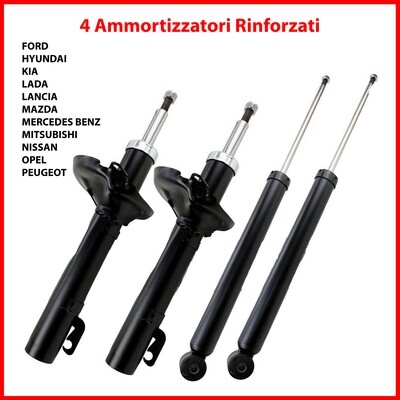 4 Ammortizzatori Ford Hyundai Kia Lada Lancia Mazda Mercedes Mitsubishi Nissan Opel Peugeot