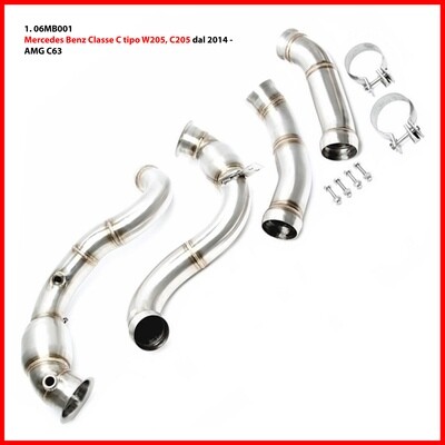 Downpipe in acciaio Mercedes Classe CLS Classe A Classe C