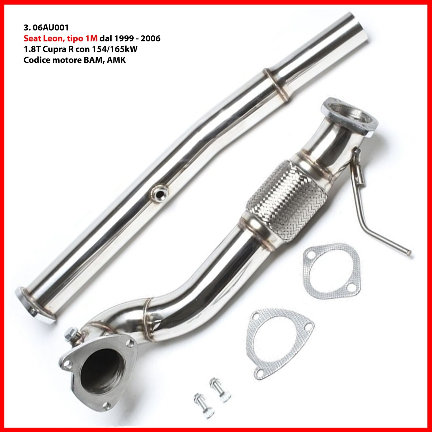 Downpipe in acciaio Seat Leon Altea Toledo