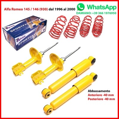 Assetto Sportivo 4 Ammortizzatori+Molle Alfa Romeo 145 / 146 (930) da 1996 a 2000
