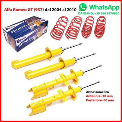 Assetto Sportivo 4 Ammortizzatori+Molle Alfa Romeo GT (937) da 2004 a 2010