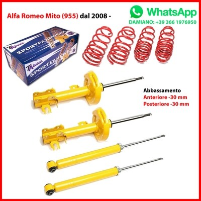 Assetto Sportivo 4 Ammortizzatori+Molle Alfa Romeo Mito (955) da 2008 -