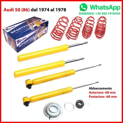Assetto Sportivo 4 Ammortizzatori+Molle Audi 50 (86) da 1974 a 1978