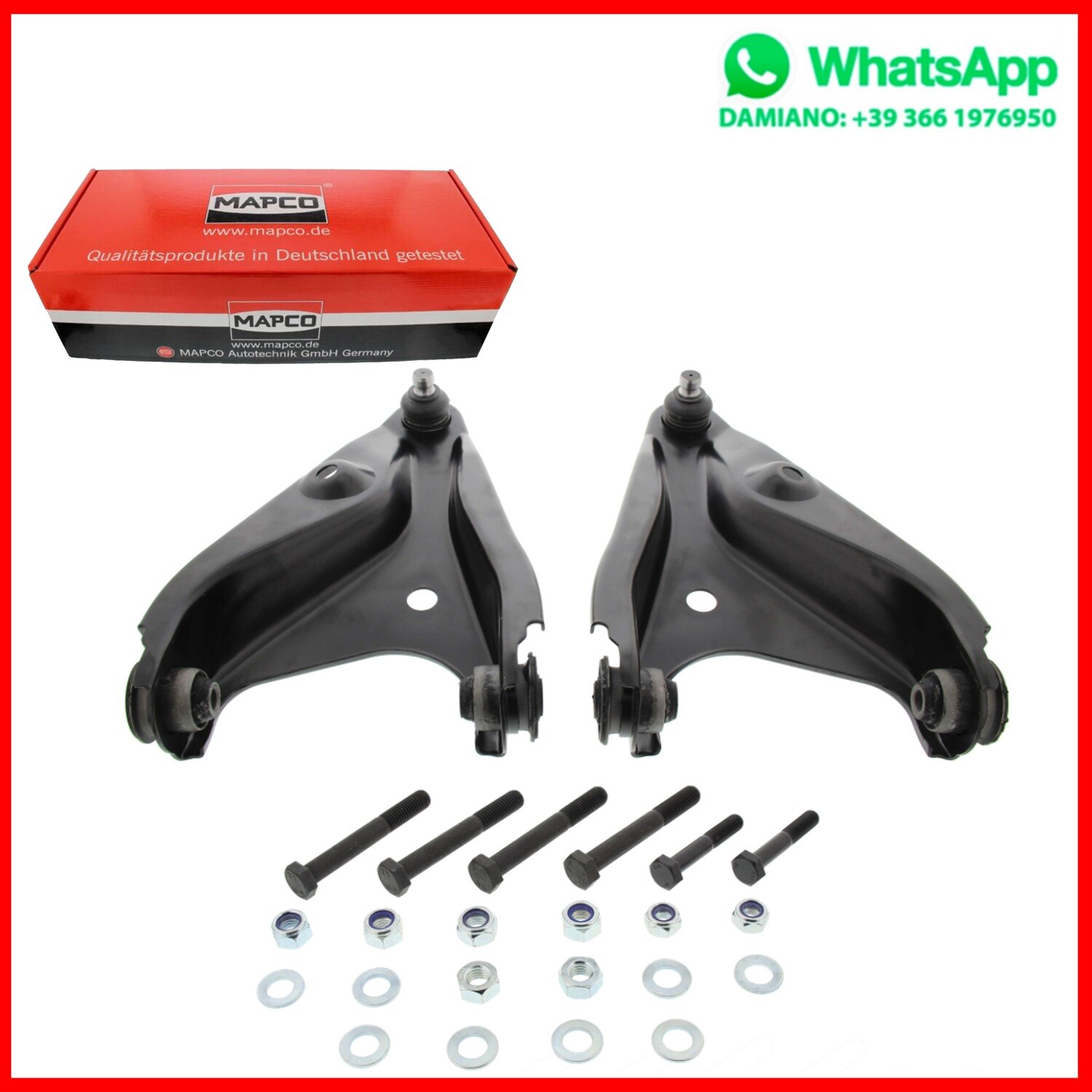 Kit 2 Bracci Anteriori Rinforzati DACIA LOGAN / EXPRESS / MCV, SANDERO / RENAULT LOGAN I 1.2-1.6LPG 09.04-