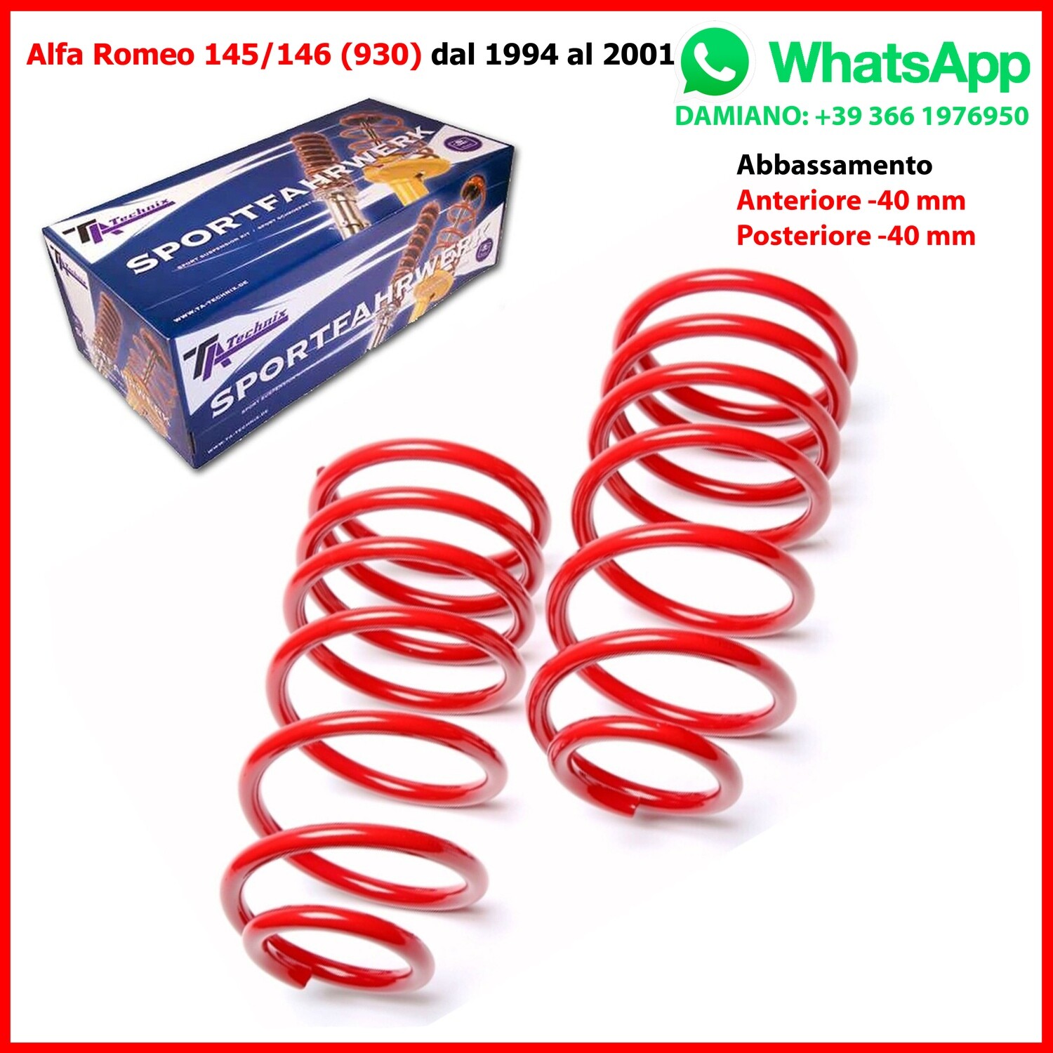 4 Molle Sportive Alfa Romeo 145 146 930 159 939 156 932