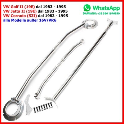 Barra Duomi Anteriore + Posteriore VW Golf II (19E) Jetta II (19E) Corrado (53I) dal 1983 - 1995