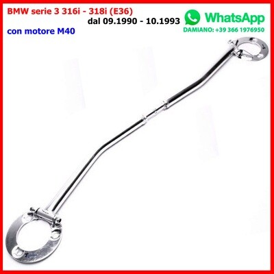 Barra Duomi Anteriore BMW serie 3 316i - 318i (E36) dal 09.1990 - 10.1993