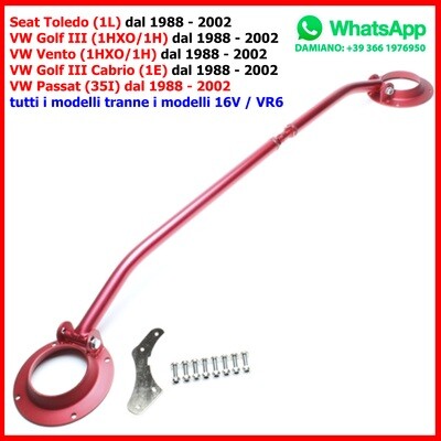 Barra Duomi Anteriore Seat Toledo (1L) VW Golf III (1HXO/1H) Vento (1HXO/1H) Golf III Cabrio (1E) Passat (35I)