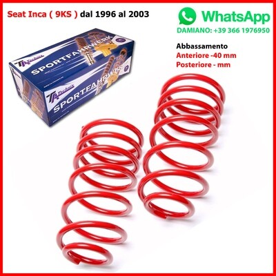 2 Molle Anteriori Assetto Sportivo 40/-- Seat Inca 9KS dal 1996 al 2003