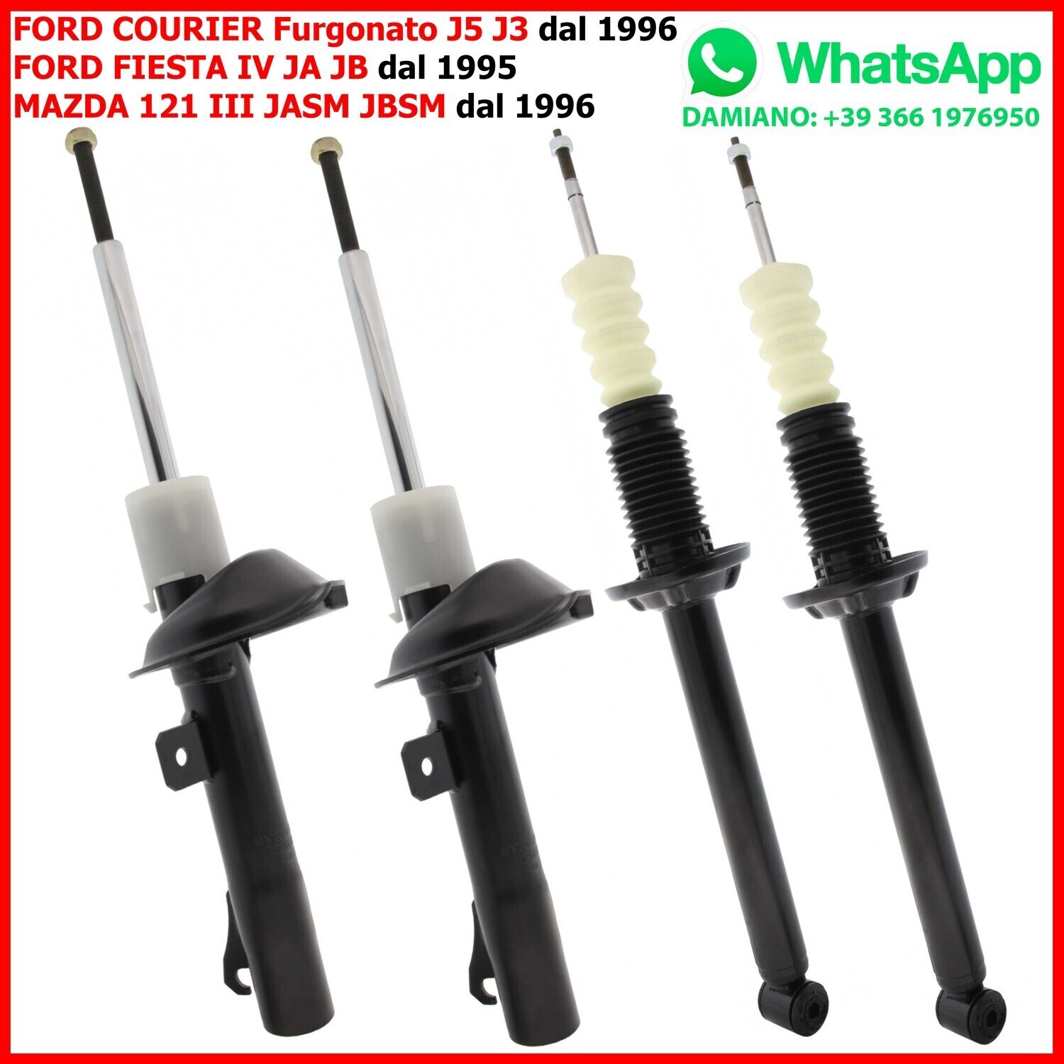 4 Ammortizzatori Rinforzati FORD FOCUS DAW DBW