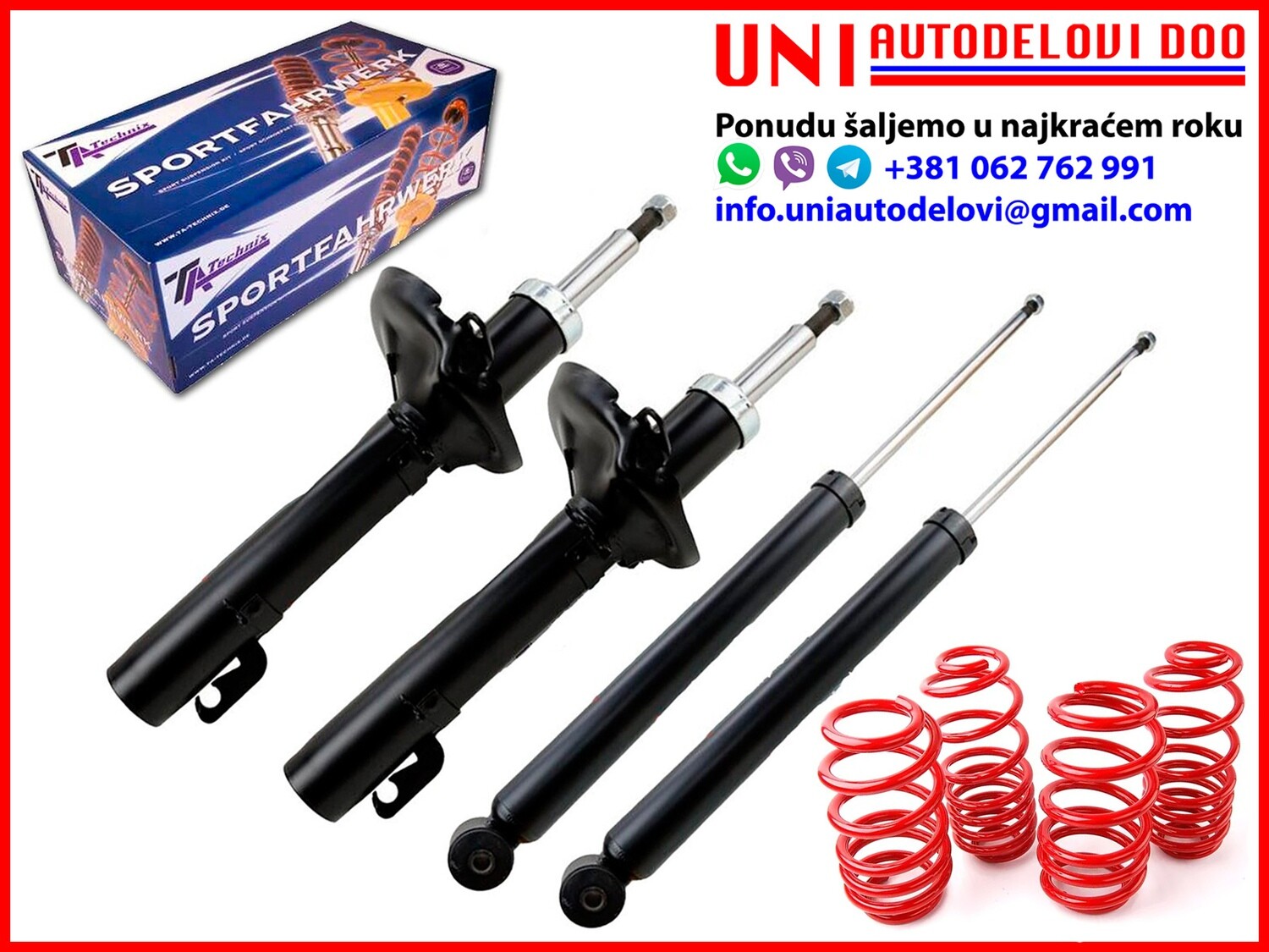 4 Sportska Amortizera + opruge Renault Clio III R​ od 2005