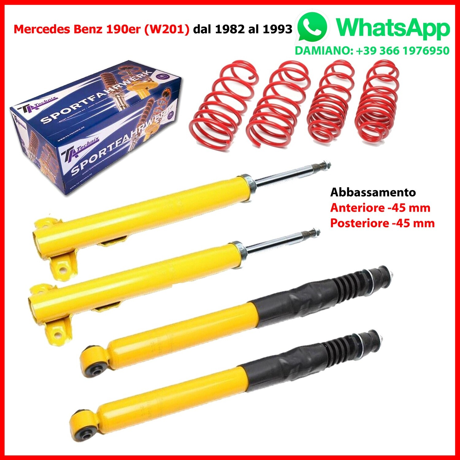 ASSETTO SPORTIVO Mercedes Benz Serie 190 W201