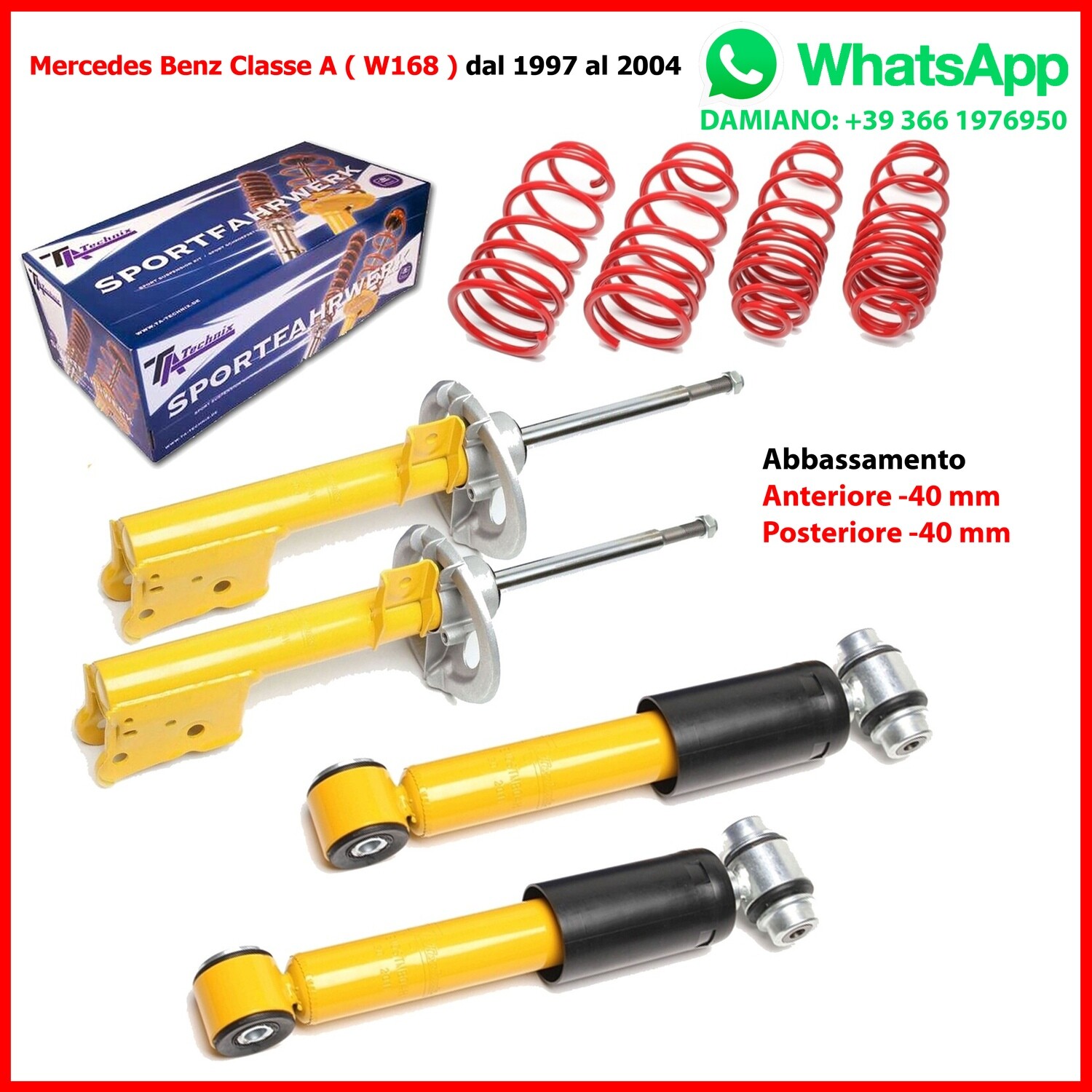 ASSETTO SPORTIVO Mercedes Classe A W168 W169 W176