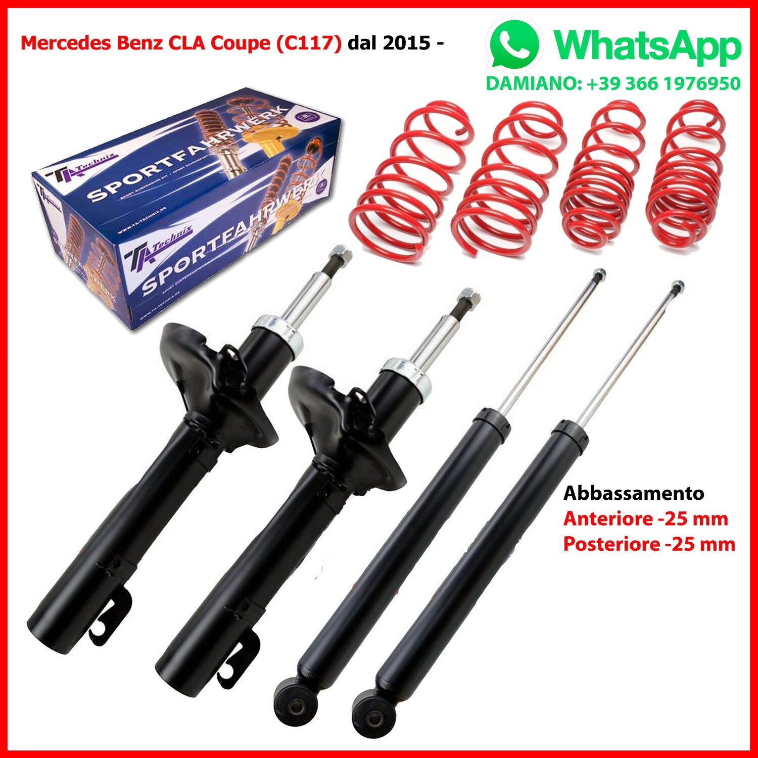 ASSETTO SPORTIVO Mercedes CLA Coupe C117 Combi X117