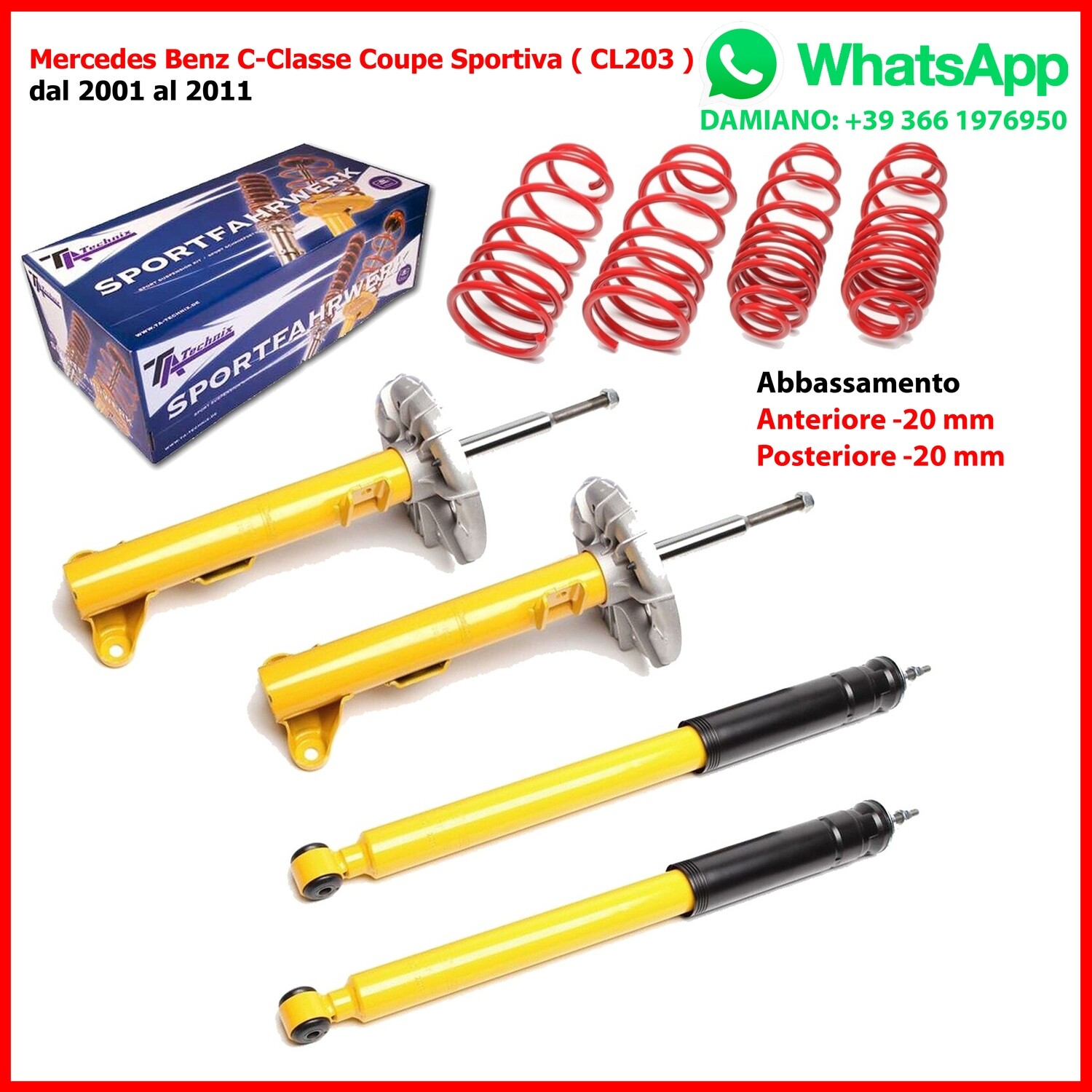 ASSETTO SPORTIVO Mercedes Classe C CL203 CLK C208 C209