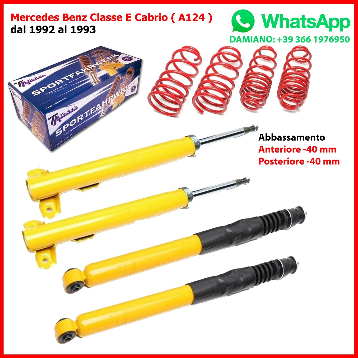ASSETTO SPORTIVO Mercedes Classe E A124 W123 C124