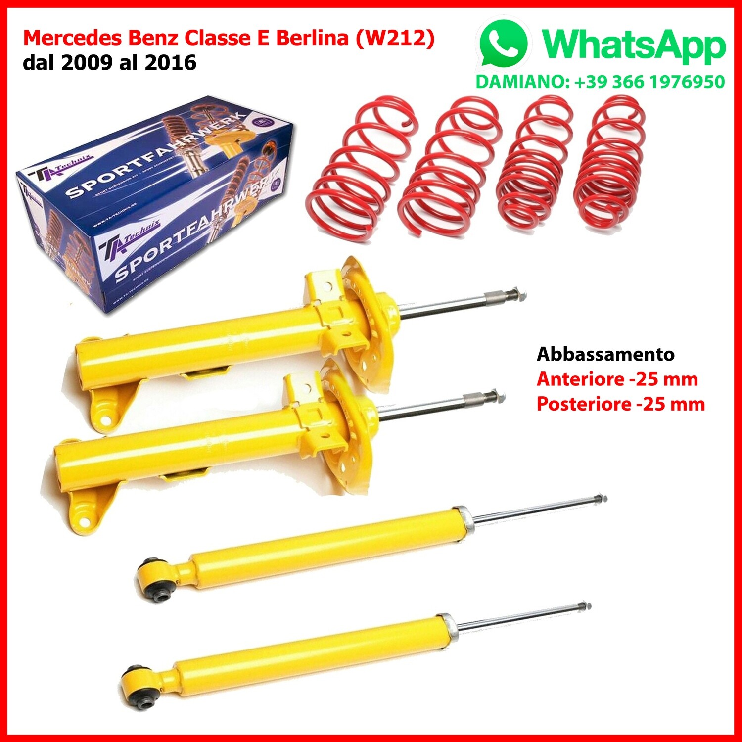ASSETTO SPORTIVO Mercedes Classe E Berlina W212