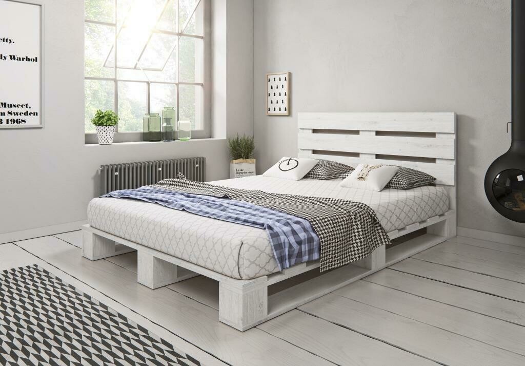 Cama y Cabecero Modelo Palet de madera