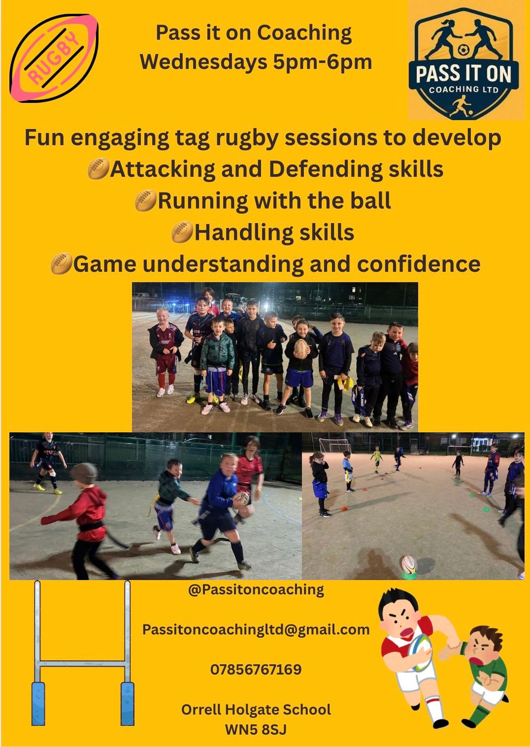 Wednesday Rugby Sessions 5pm-6pm