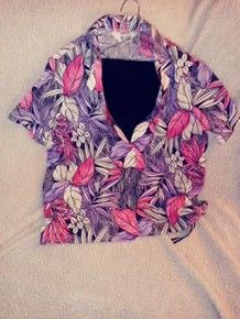 2 Piece Pants Black and Floral Blouse