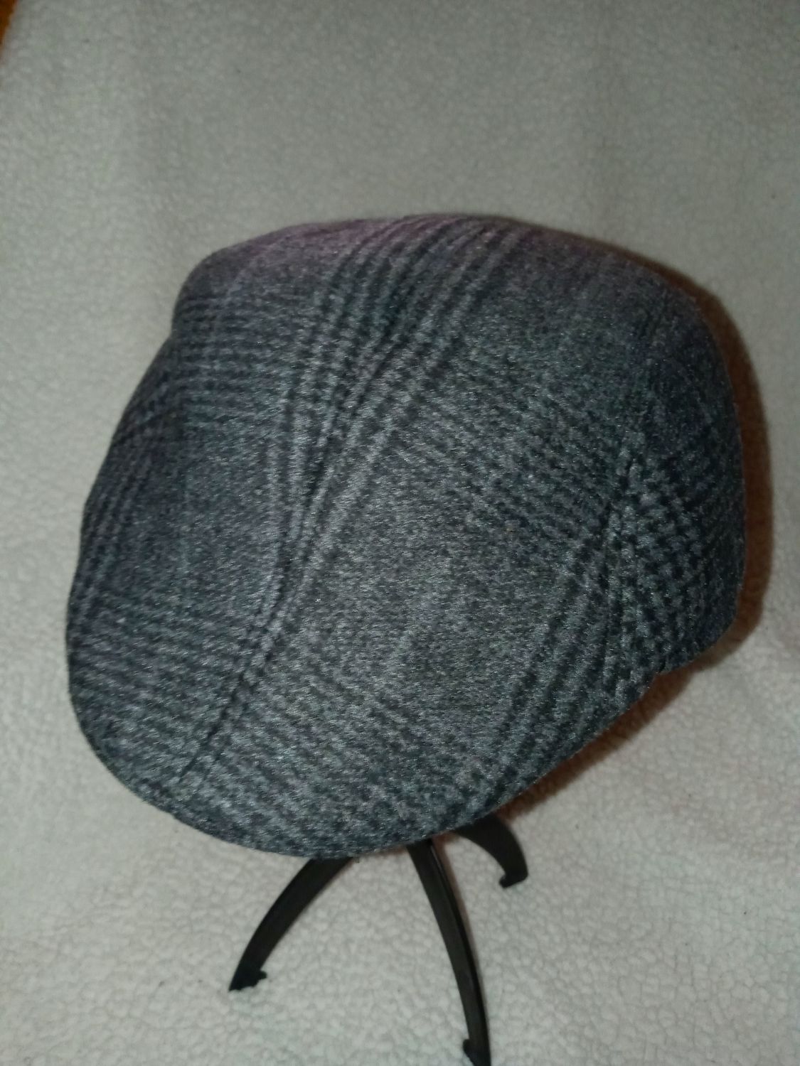 DF Import - Men&#39;s Black and Gray Wool Newsboy Caps