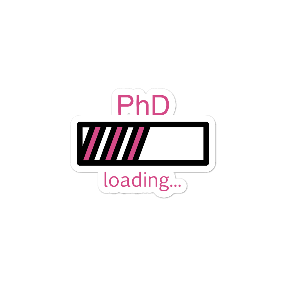PhD Loading Sticker (Hot Pink)