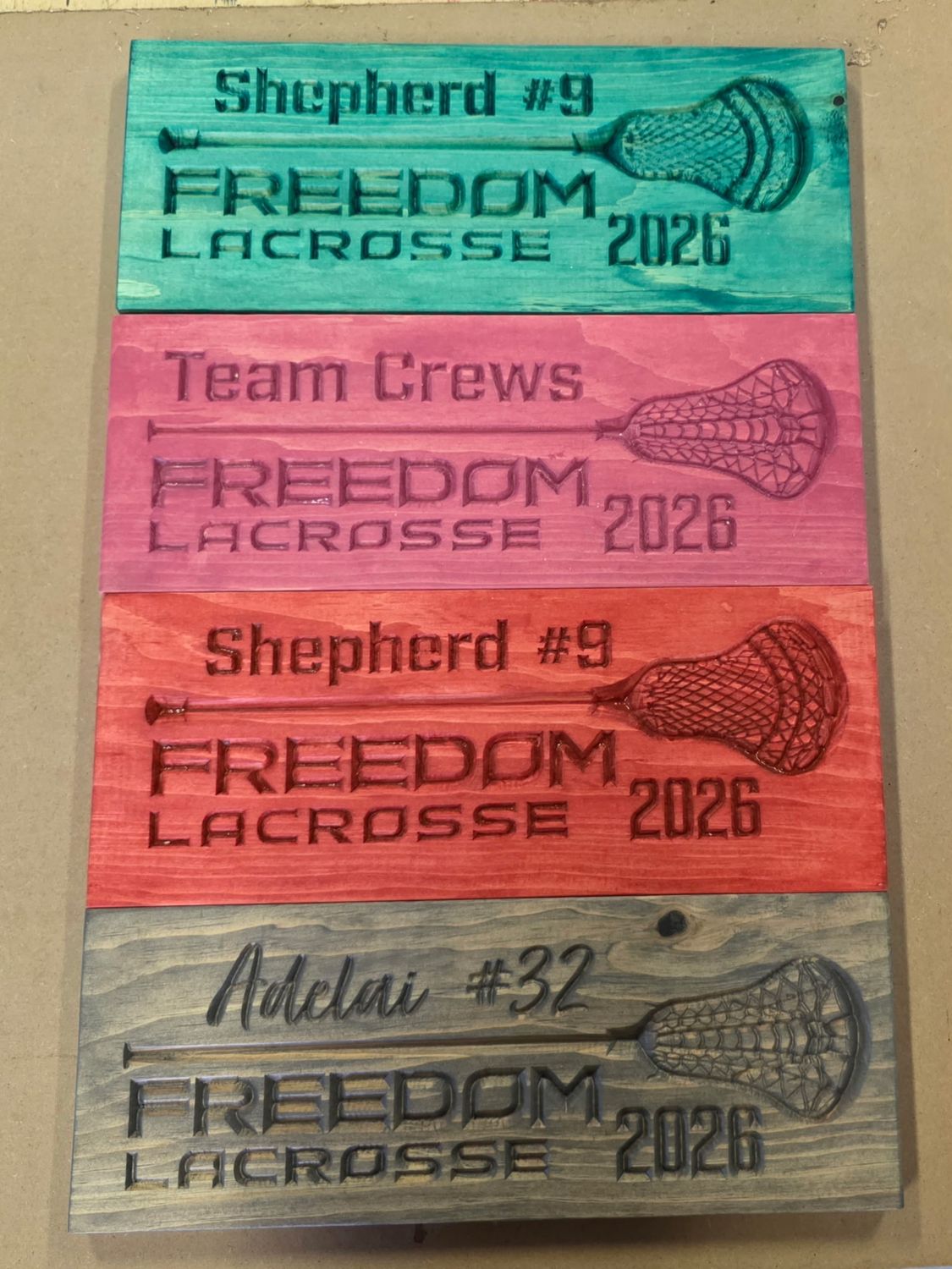 Lacrosse Sign - Pine