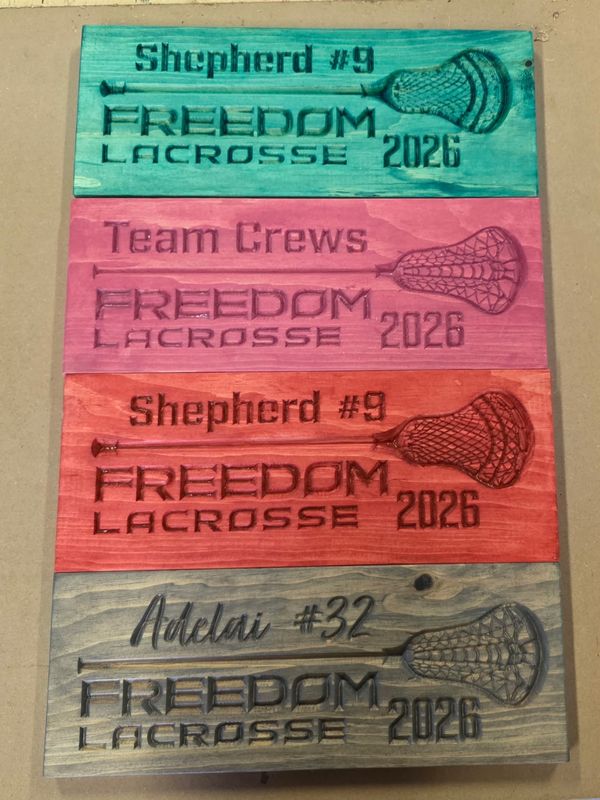 Lacrosse Sign - Pine