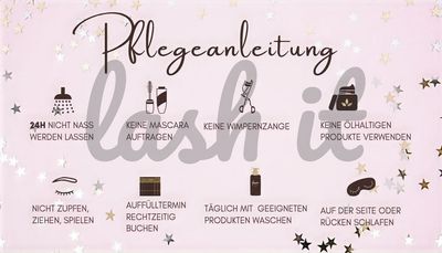 Wimpernpflege Kunden Card