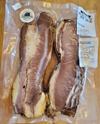 Beef Bacon - Nitrite Free - about 500 g or about 1.1 lb